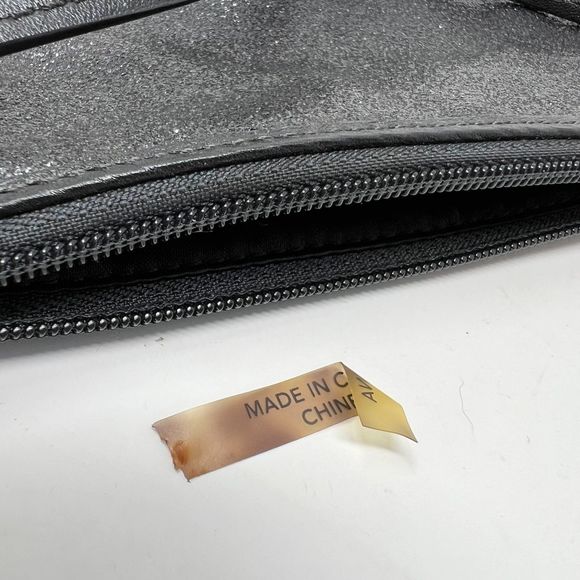 Coach wallet Black Glitter Wristlet coin ID purse gold hardware - Picture 14 of 14